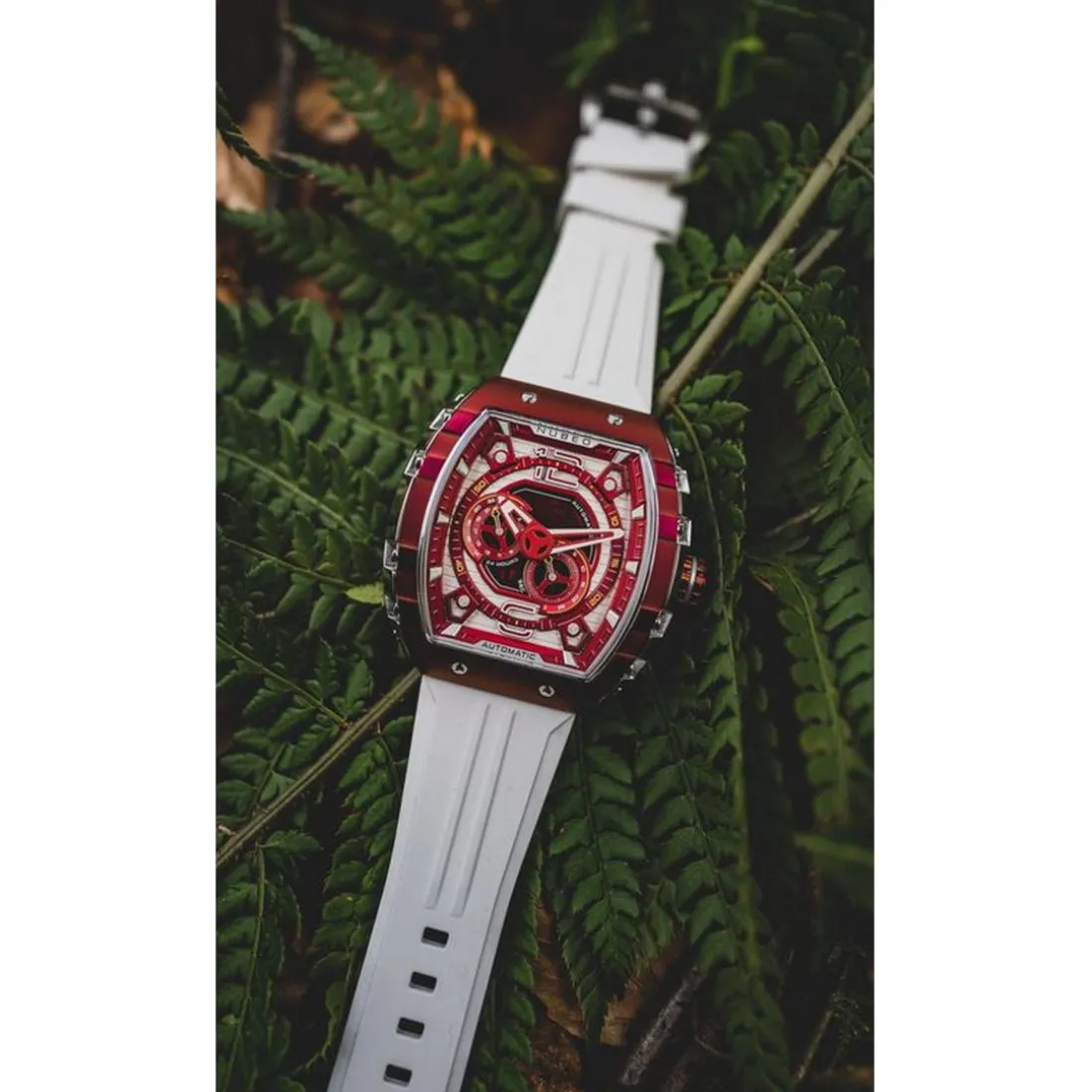Montre Homme Nubeo Montres Magellan 24H Automatic - NB-6087-02 Bracelet Silicone Blanc