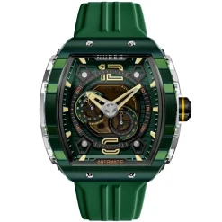 Montre Homme Nubeo Montres Magellan 24H Automatic - NB-6087-05 Bracelet Silicone Vert