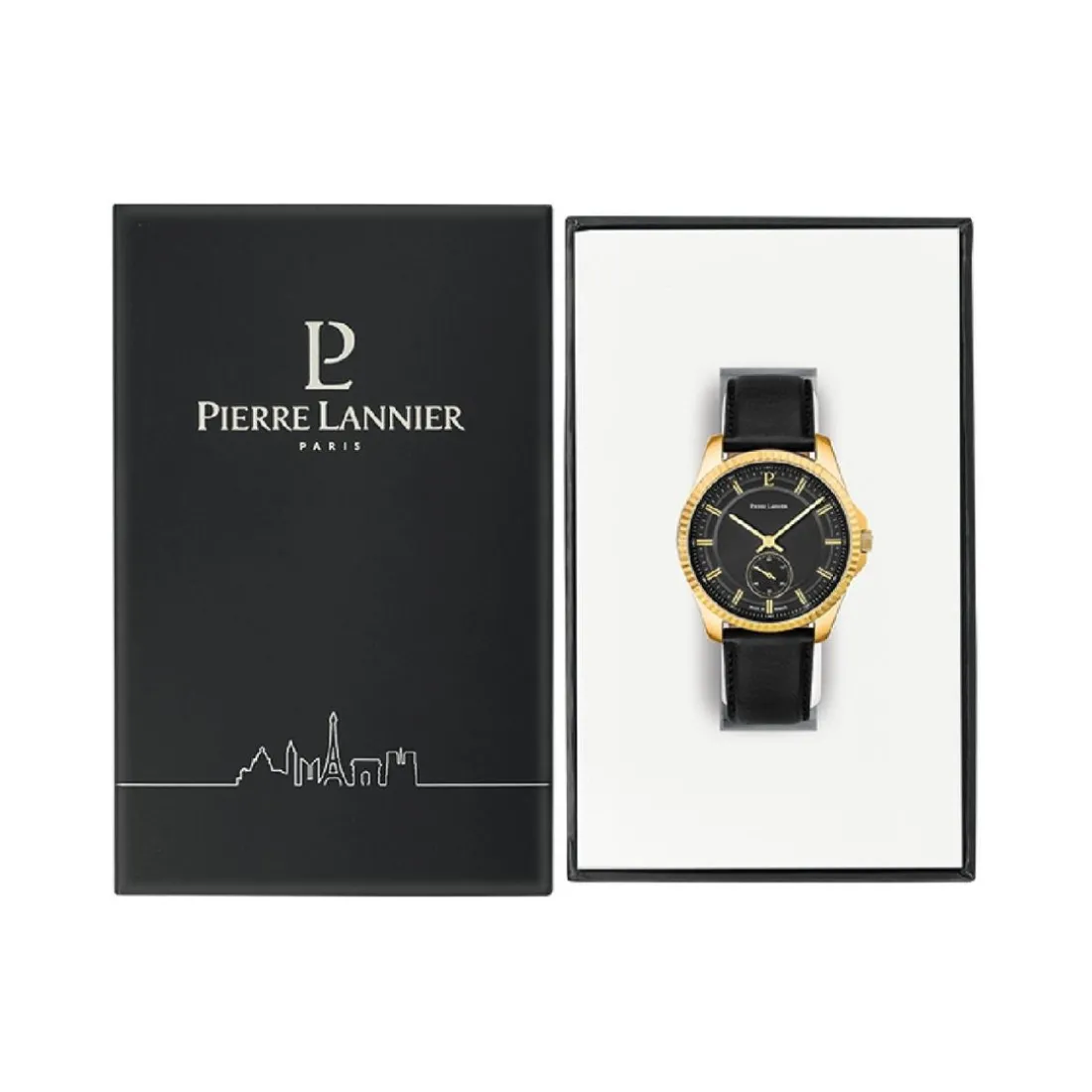 Montre Homme Pierre Lannier Metropolitain - 247H033 Bracelet Cuir Noir