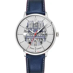 Montre Homme Pierre Lannier Notre Dame Cœur Battant - 300A126 Bracelet Cuir Bleu