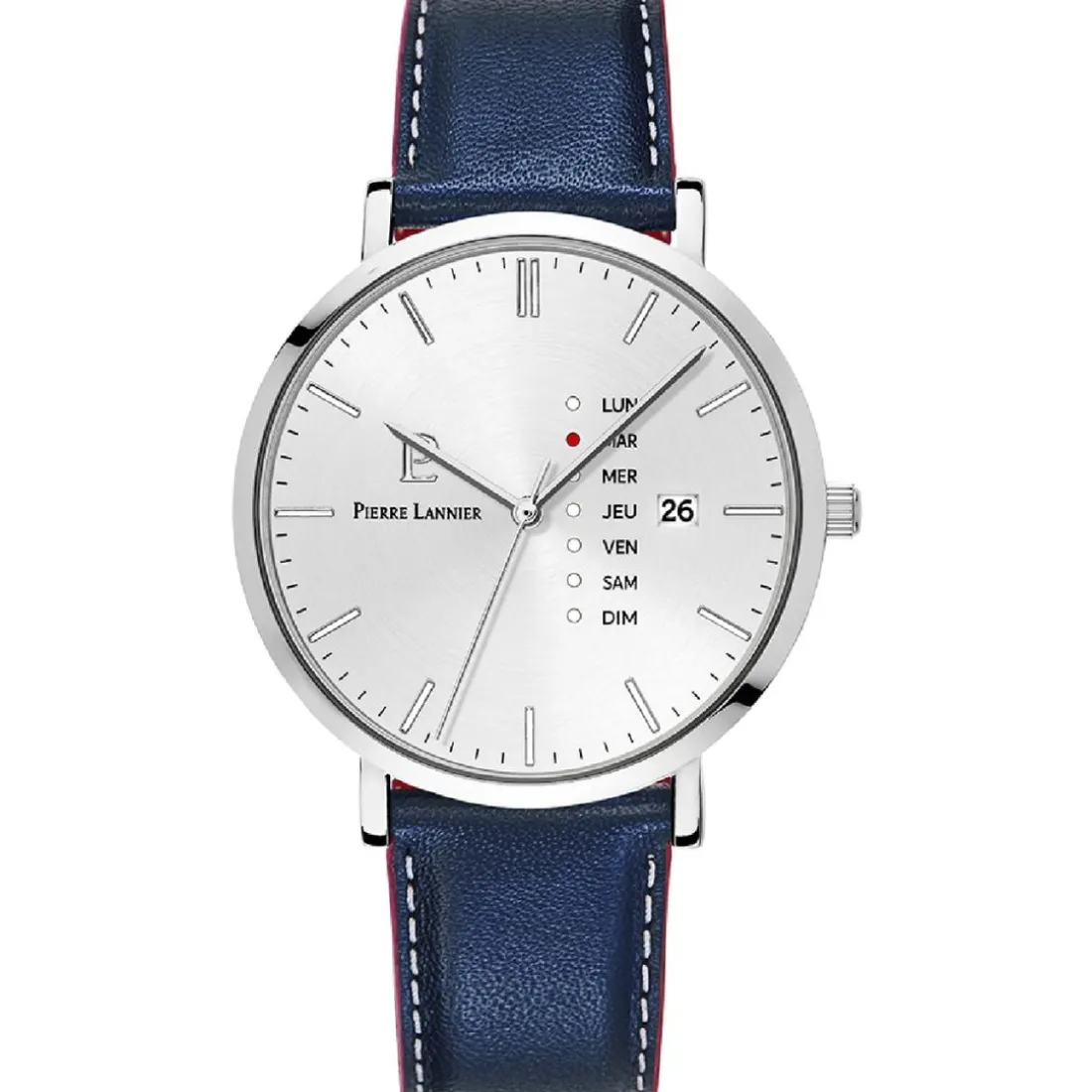 Montre Homme Pierre Lannier Data - 242D126 Bracelet Cuir Bleu