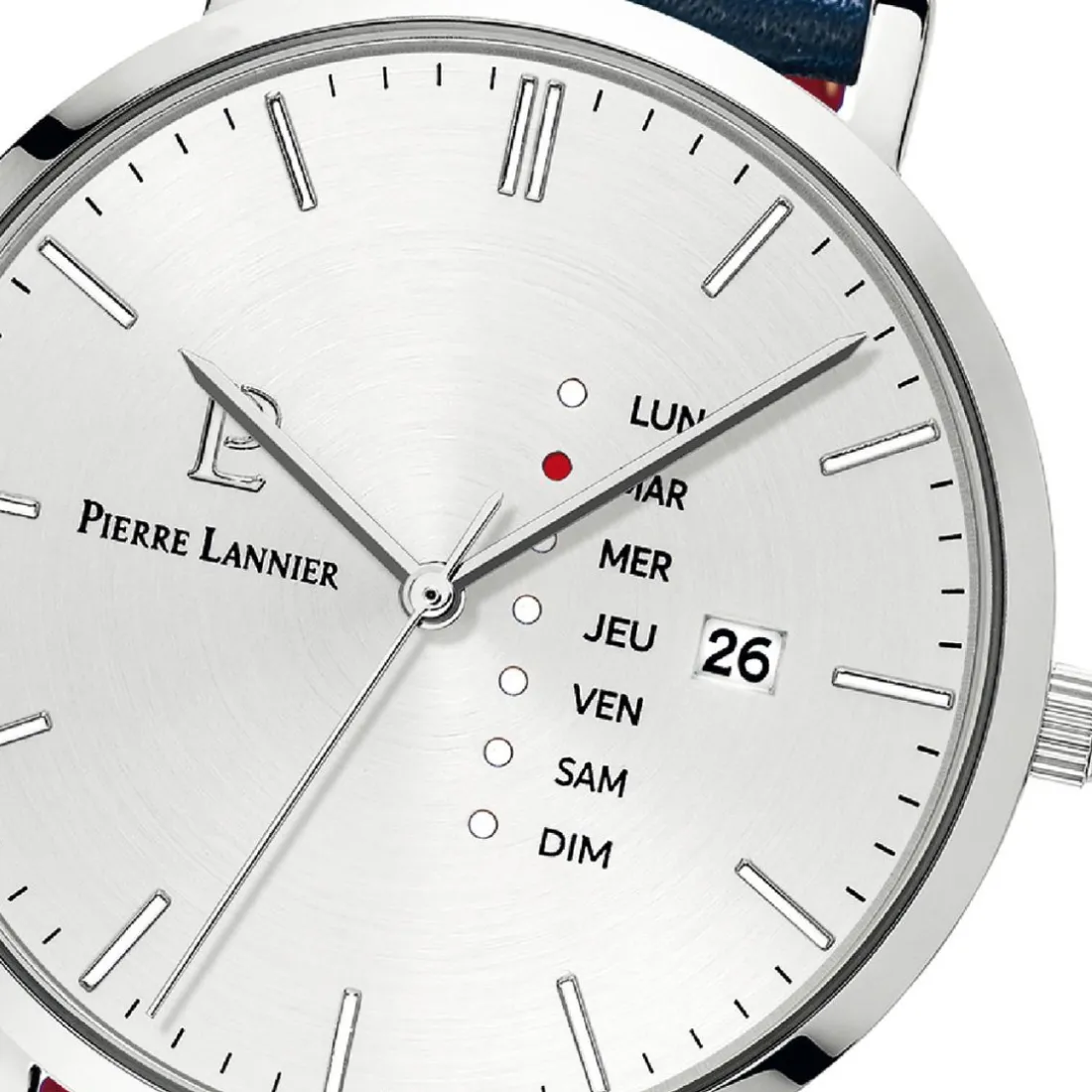 Montre Homme Pierre Lannier Data - 242D126 Bracelet Cuir Bleu