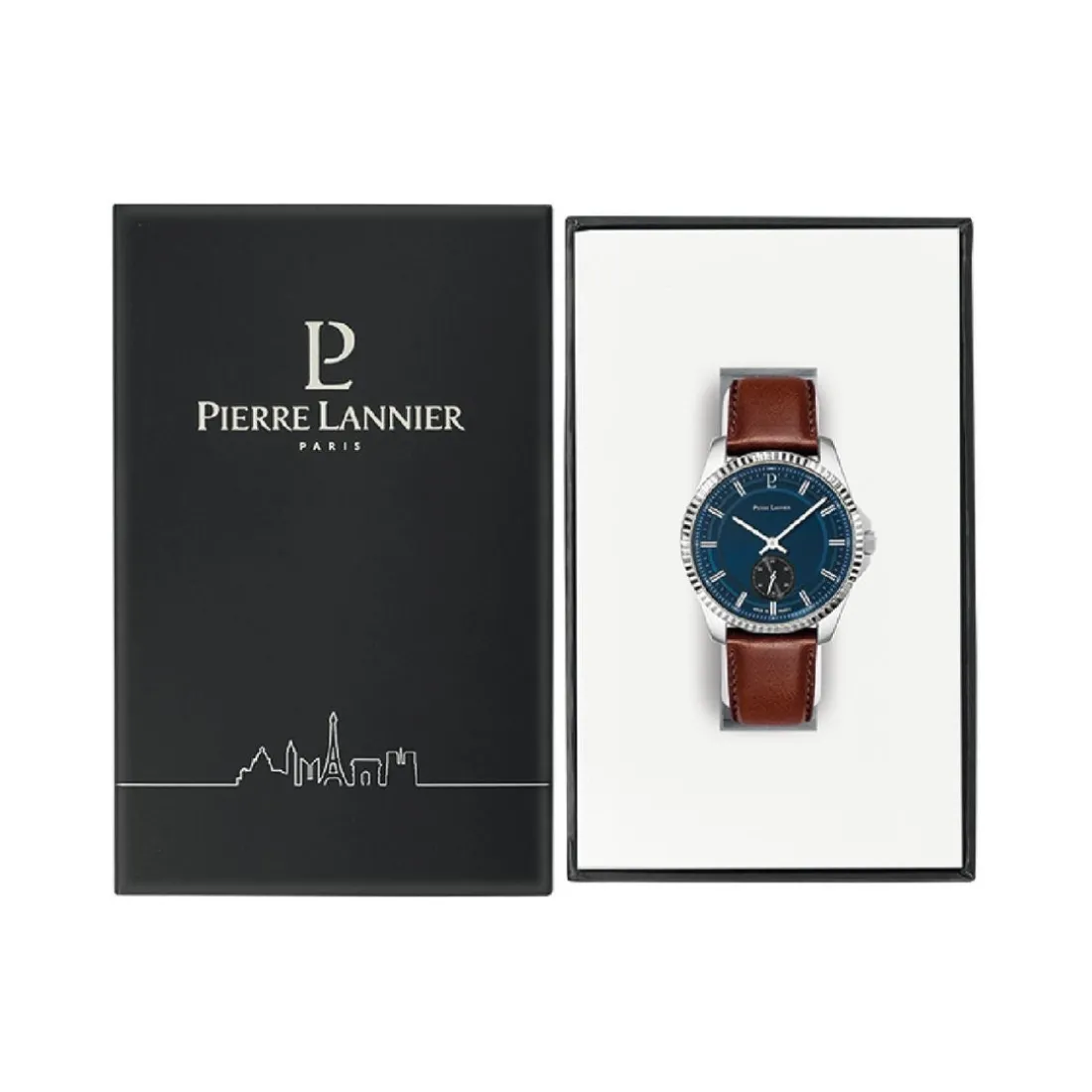 Montre Homme Pierre Lannier Metropolitain - 246G164 Bracelet Cuir Marron