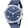 Montre homme quartz acier et cuir bleu MH289 par Pascal Szerman