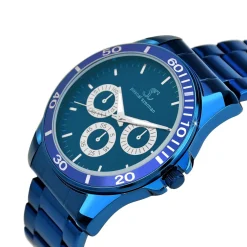 Montre homme quartz acier bleu par Pascal Szerman