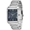 Montre homme quartz acier fond noir
