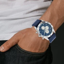Montre homme quartz bleu MH265 par Pascal Szerman
