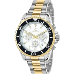 Montre homme quartz par Pascal Szerman bicolore fond blanc