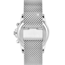 Montre homme quartz ronde acier et fond noir