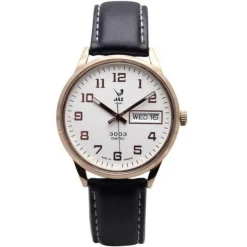 Montre Jaz 3003 Datic JZ112/6 - Montre Cuir Dateur Noire Homme