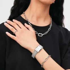 Montre Mixte Daniel Wellington 3-Link - DW00100701 Bracelet Acier Argent