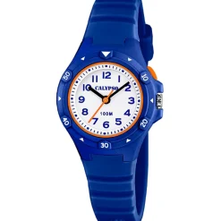 Montre mixte enfant Calypso Junior Collection - K5846-3 Bracelet Silicone Bleu Marine