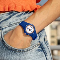 Montre mixte enfant Calypso Junior Collection - K5846-3 Bracelet Silicone Bleu Marine