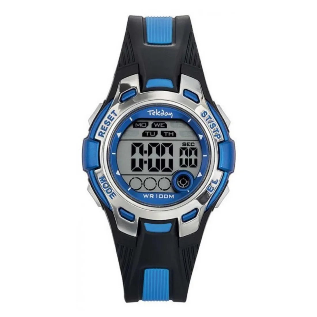 Montre Montre Pour Enfant Tekday 653921 - Bracelet Boîtier Silicone Noir