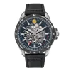 Montre pour homme 668116 avec bracelet en cuir noir