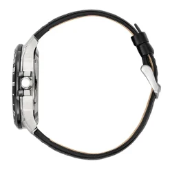 Montre pour homme 668116 avec bracelet en cuir noir