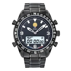 Montre pour homme 668121 avec bracelet en acier noir