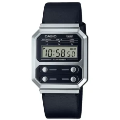 Montre pour homme avec bracelet en cuir noir