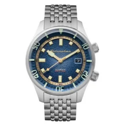 Montre Spinnaker SP-5062-22 - BRADNER Automatique avec date Boitier rond en acier inoxydable Cadran bleu Bracelet en acier inoxydable Homme