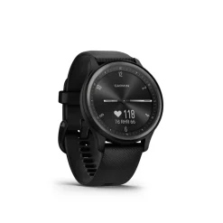 Montres connectées mixtes Garmin VIVOMOVE SPORT 010-02566-00 - Bracelet Silicone Noir