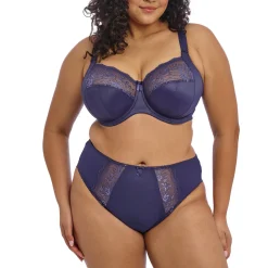 MORGAN Soutien-gorge à basque stretch Bleu nuit