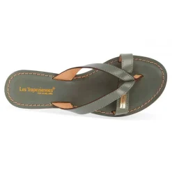 Mule femme HISHIRO Vert en cuir