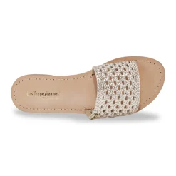Mule plate DEBBO - Or en cuir