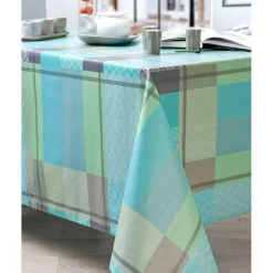 Nappe Bleu Anti-tache Imprimé - PALM
