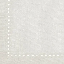 Nappe chambray, blanc, coton, dimensions 140x240 cm