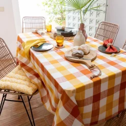 Nappe en coton AFRIOL orange terracotta