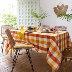 Nappe en coton AFRIOL orange terracotta