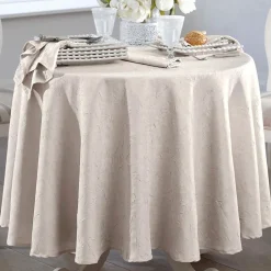 Nappe FONTANA au Relief froissé permanent beige chanvré