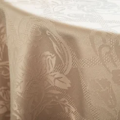 Nappe jacquard damassée - 100% polyester Nydel® -beige