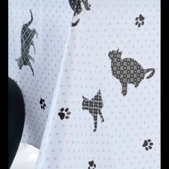 Nappe rectangle CAT TOILE CIREE Gris