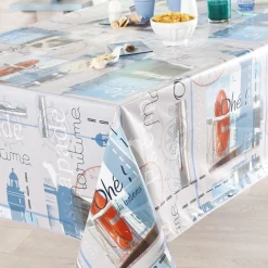 Nappe Rectangle Escapade Toile Ciree Bleu