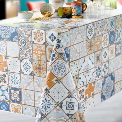 Nappe Rectangle Faro Toile Ciree Bleu
