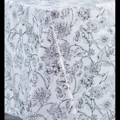 Nappe Rectangle Paradisiaque Toile Ciree Blanc