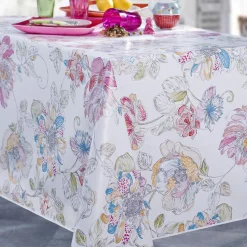 Nappe Rectangle Peonia Toile Ciree Multicolore