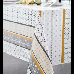 Nappe Rectangle Riviera Toile Ciree Gris