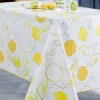 Nappe rectangle TOILE CIREE Jaune