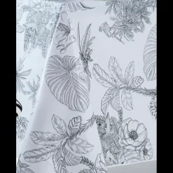 Nappe Rectangle Tropical Puma Toile Ciree Blanc