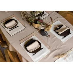 Nappe recyclée Delia Naturel 170 x 300