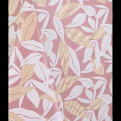 Nappe ronde 140 cm LIV BEIGE TOILE CIREE Rose