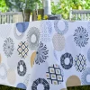 Nappe ronde 140 cm TOILE CIREE Curry
