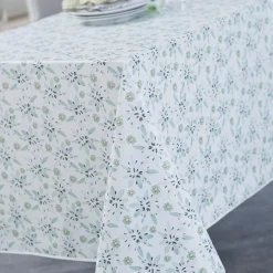 Nappe ronde 140 cm TOILE CIREE Glacier