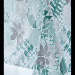 Nappe ronde 140 cm TOILE CIREE Aqua