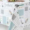 Nappe Ronde Enjoy Cooking Toile Ciree Bleu 140 cm
