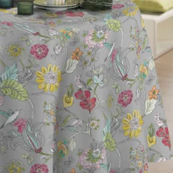 Nappe Ronde Paradisiaque Toile Ciree Multicolore
