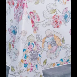Nappe ronde PEONIA TOILE CIREE Multicolore 140 cm