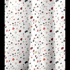 Nappe Ronde Terrazo Toile Ciree Bordeaux